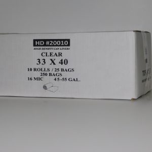 9- BOLSA BASURA CLEAR 33X40 16 MIC 1CS/250